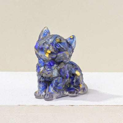 Olivenorma Lucky Charm Crystal Kitten Figurine Gemstone Decoration - Lapis Lazuli - Pose 1 - image 18