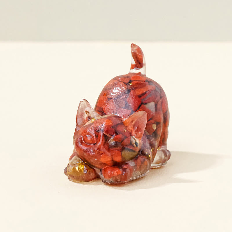 Olivenorma Crystal Epoxy Cute Kitten Gemstone Decoration