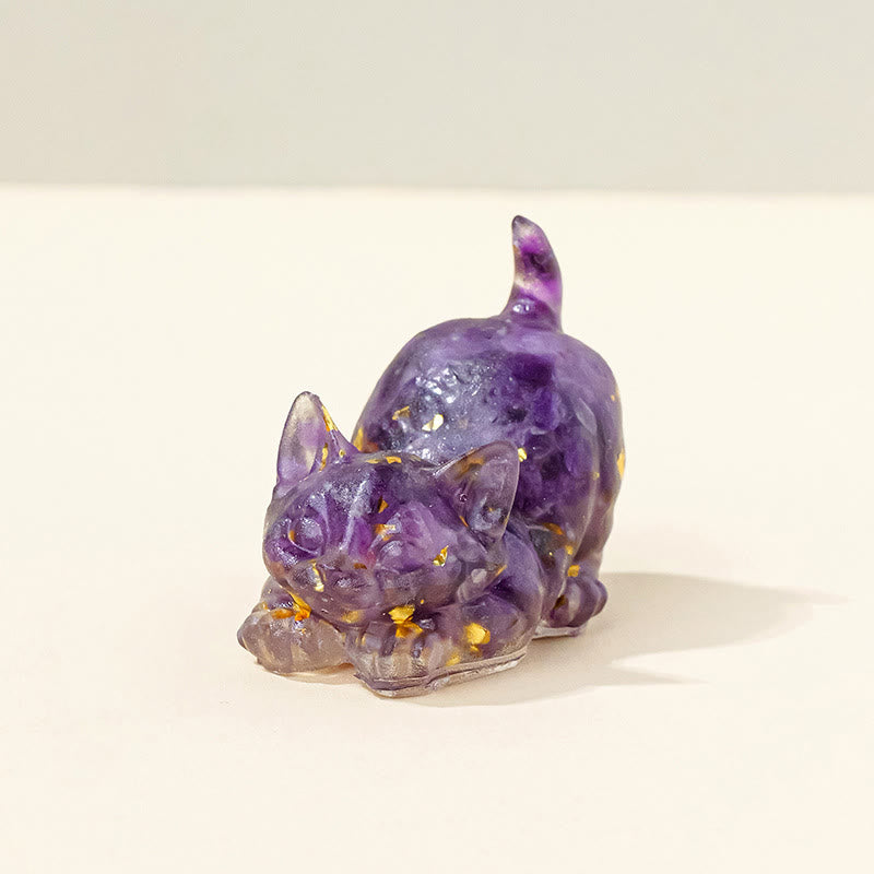 Olivenorma Crystal Epoxy Cute Kitten Gemstone Decoration