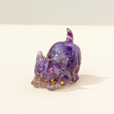 Olivenorma Crystal Epoxy Cute Kitten Gemstone Decoration