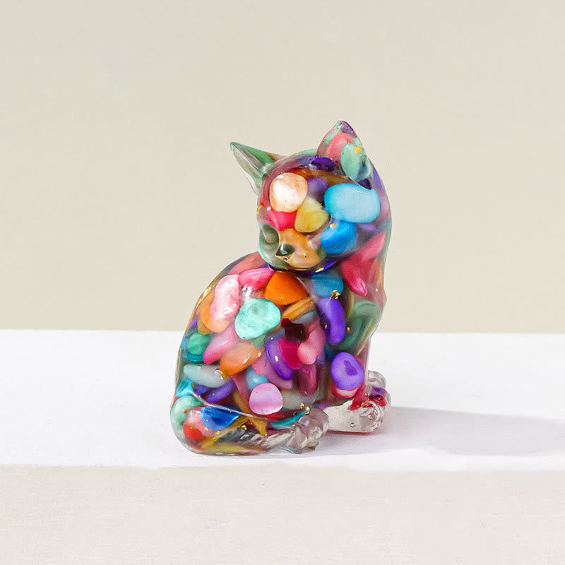 Olivenorma Crystal Epoxy Cute Kitten Gemstone Decoration
