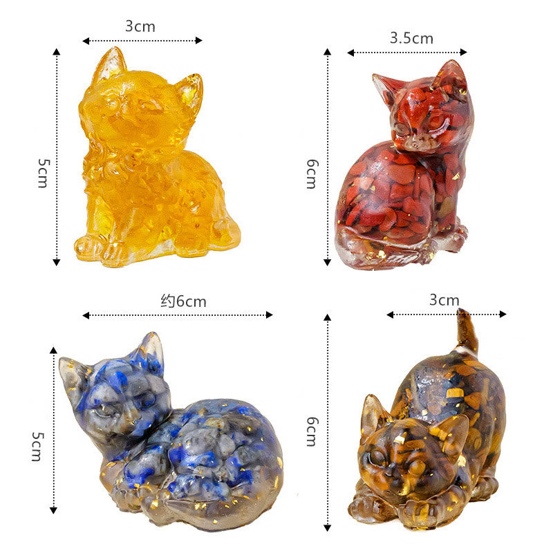 Olivenorma Lucky Charm Crystal Kitten Figurine Gemstone Decoration - image 5
