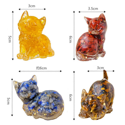 Olivenorma Crystal Epoxy Cute Kitten Gemstone Decoration