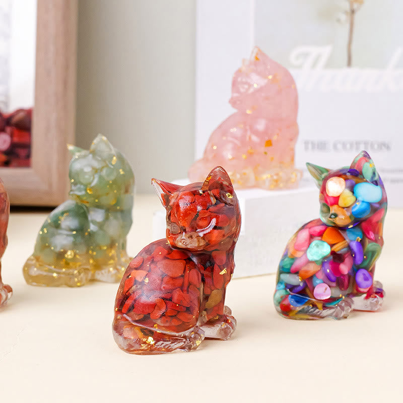 Olivenorma Crystal Epoxy Cute Kitten Gemstone Decoration