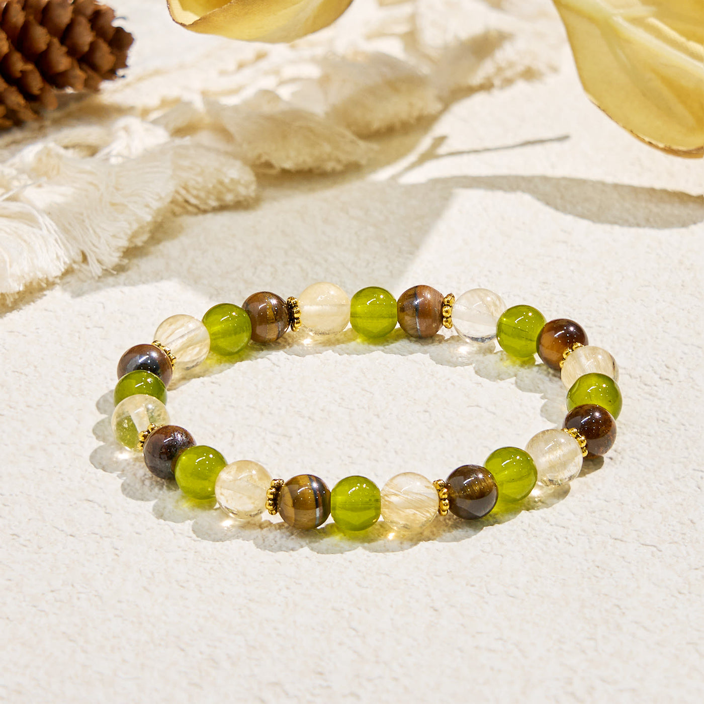 Olivenorma "​​Eden's Whisper" Fortune Gemstone Bracelet - Natural Stone - image 1