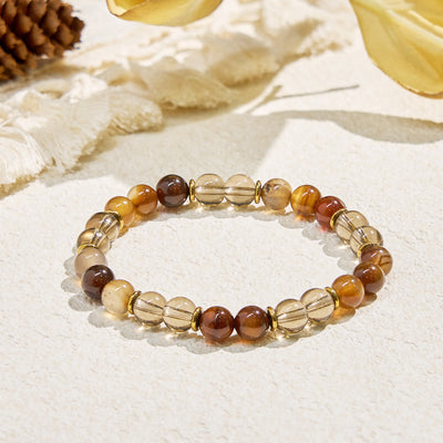 Olivenorma "Amber Lume" Wisdom Gemstone Bracelet - Natural Stone - image 1