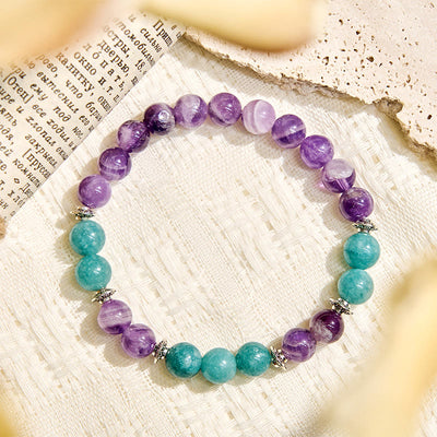 Olivenorma "Seraphic" Amethyst & Aquamarine Harmony Bracelet - image 5