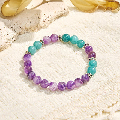 Olivenorma "Seraphic" Amethyst & Aquamarine Harmony Bracelet - image 6