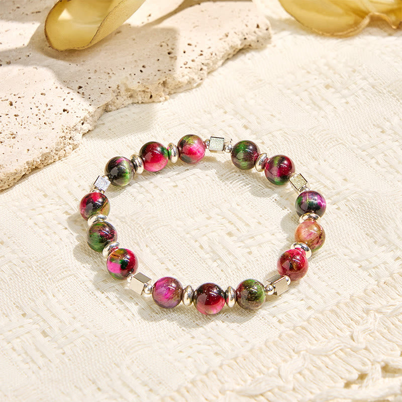 Olivenorma "Celestial Pulse" Galaxy Tiger's Eye Anxiety Relief Essential Oil Bracelet - image 9