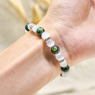 Olivenorma "Serenite Flow​" African Turquoise Calm & Purify Essential Oil Bracelet - image 6