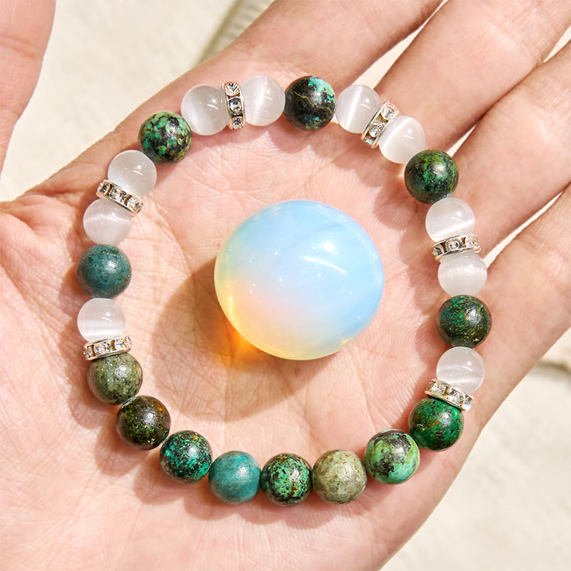 Olivenorma "Serenite Flow​" African Turquoise Calm & Purify Essential Oil Bracelet - image 8