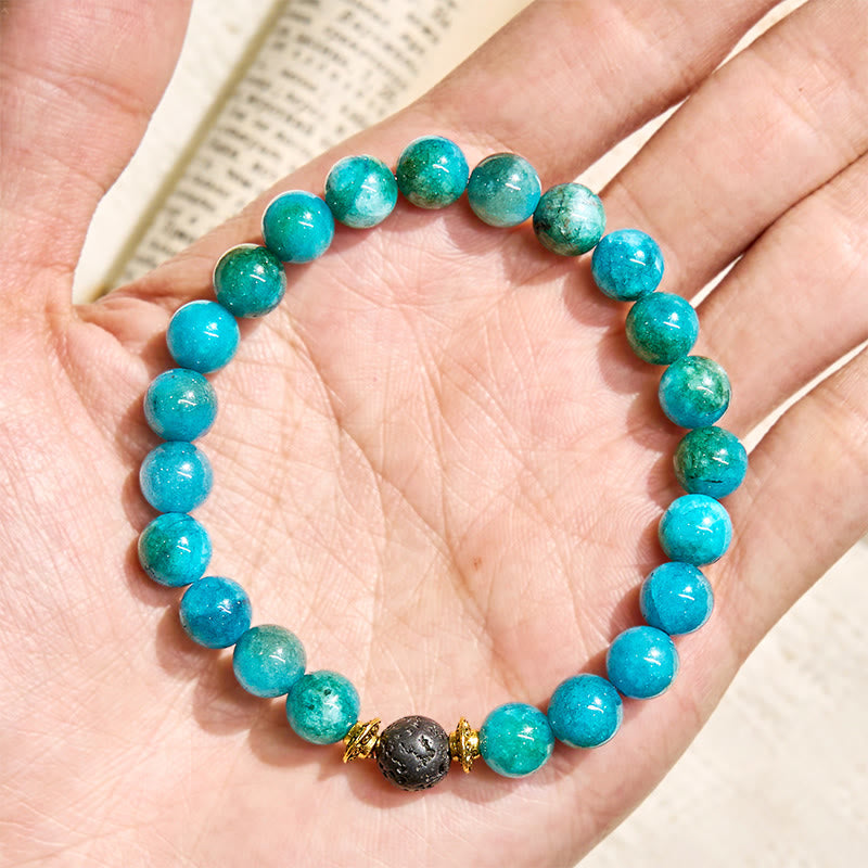 Olivenorma "Balmaara Essence" Blue Apatite Throat Chakra Essential Oil Bracelet - image 7