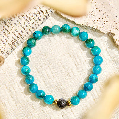 Olivenorma "Balmaara Essence" Blue Apatite Throat Chakra Essential Oil Bracelet - image 8