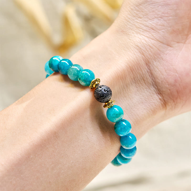 Olivenorma "Balmaara Essence" Blue Apatite Throat Chakra Essential Oil Bracelet - image 6
