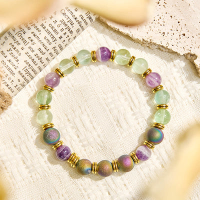 Olivenorma "Auralith Harmony" Fluorite Cleansing Essential Oil Bracelet - image 9