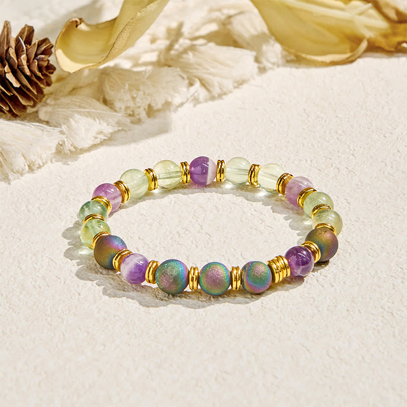 Olivenorma "Auralith Harmony" Fluorite Cleansing Essential Oil Bracelet - Bracelet Only - image 5