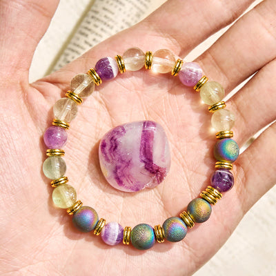 Olivenorma "Auralith Harmony" Fluorite Cleansing Essential Oil Bracelet - image 8