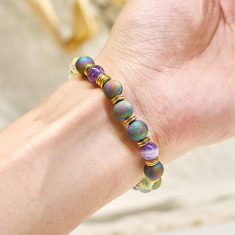 Olivenorma "Auralith Harmony" Fluorite Cleansing Essential Oil Bracelet - image 7