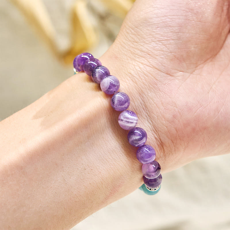 Olivenorma "Seraphic" Amethyst & Aquamarine Harmony Bracelet - image 3