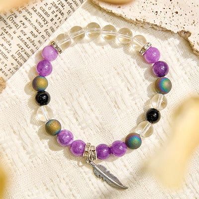 Olivenorma "Earth Song" Feather Charm Cleansing Bracelet - image 4