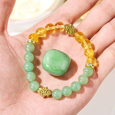 Olivenorma "​​Sunluck Flow" Citrine & Green Aventurine Prosperity Bracelet - image 3