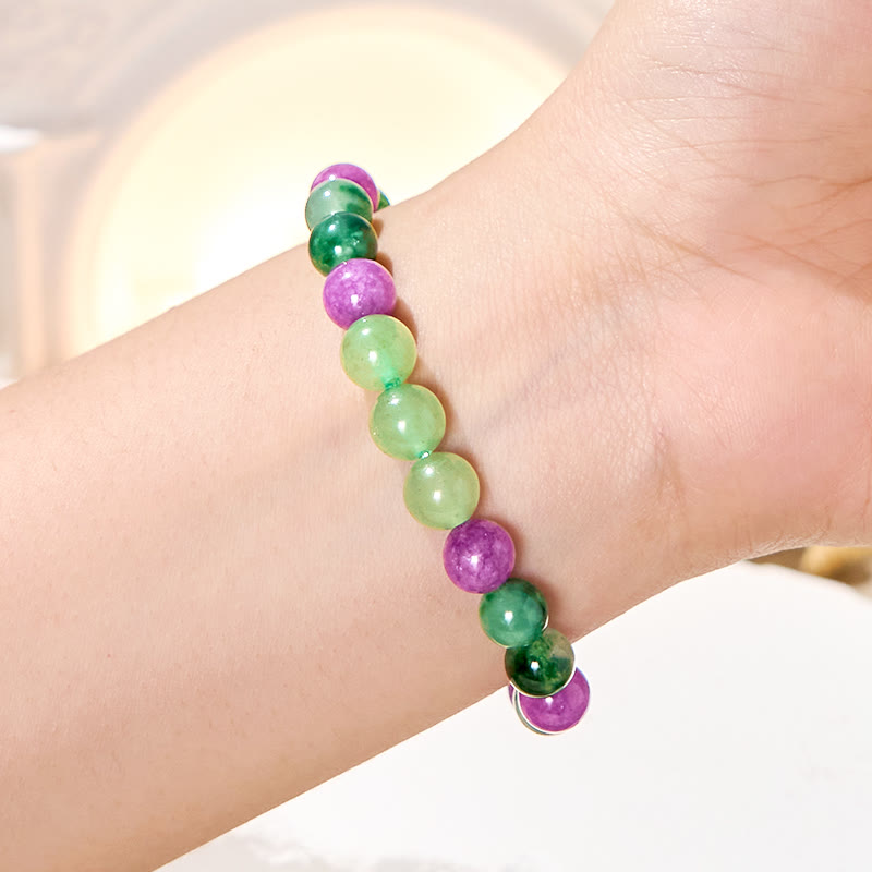 Olivenorma "Minty Grape" Moss Agate Lucky Bracelet - image 2