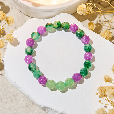 Olivenorma "Minty Grape" Moss Agate Lucky Bracelet - image 4