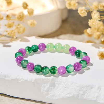 Olivenorma "Minty Grape" Moss Agate Lucky Bracelet - Natural Stone - image 1