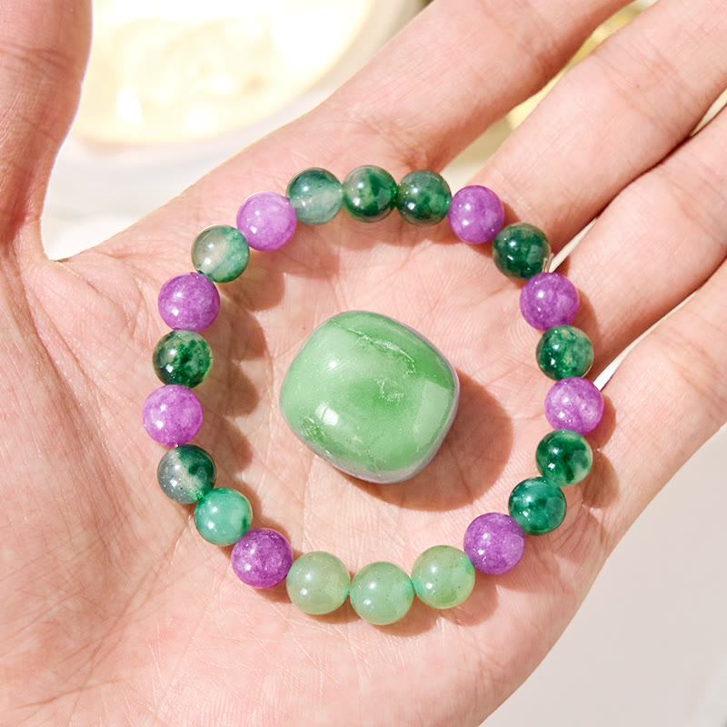 Olivenorma "Minty Grape" Moss Agate Lucky Bracelet - image 3