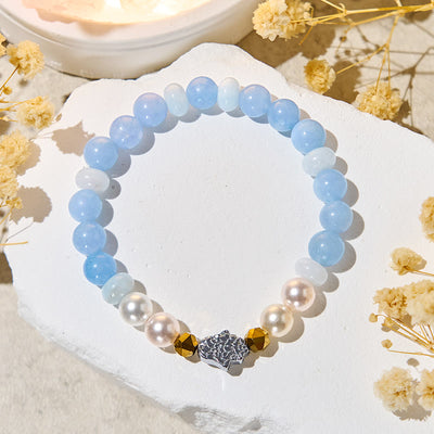 Olivenorma "​​Misty Glow" Aquamarine Tranquility Bracelet - image 4