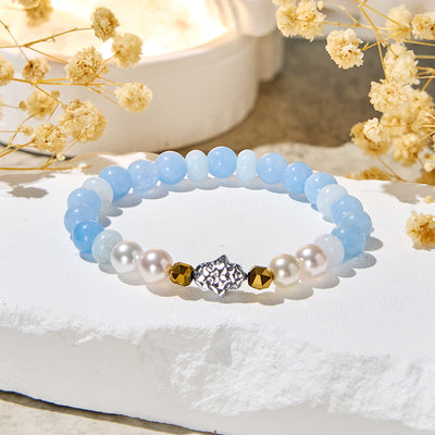 Olivenorma "​​Misty Glow" Aquamarine Tranquility Bracelet - image 5
