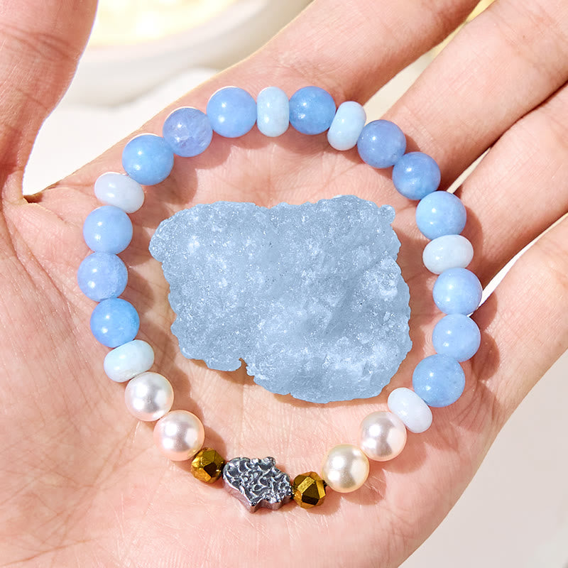 Olivenorma "​​Misty Glow" Aquamarine Tranquility Bracelet - image 3