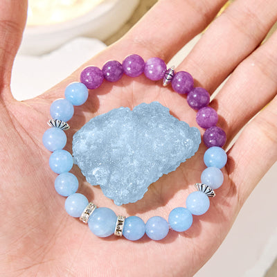 Olivenorma "Tide & Bloom" Aquamarine & Lepidolite Calm Bracelet - image 3