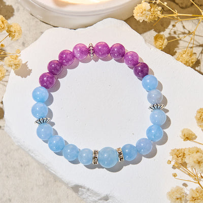 Olivenorma "Tide & Bloom" Aquamarine & Lepidolite Calm Bracelet - image 4