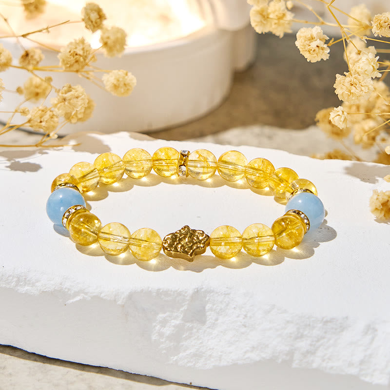 Olivenorma "Sunlit Cyan" Citrine Wealth Bracelet - image 6