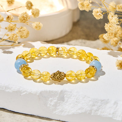 Olivenorma "Sunlit Cyan" Citrine Wealth Bracelet - image 6