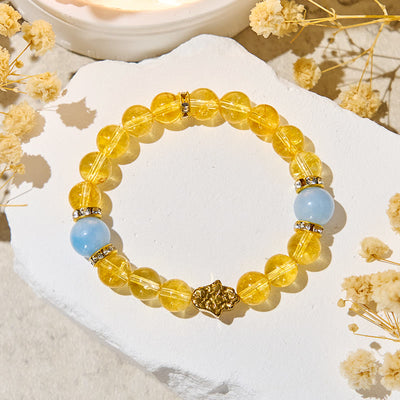 Olivenorma "Sunlit Cyan" Citrine Wealth Bracelet - image 5