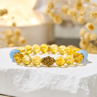 Olivenorma "Sunlit Cyan" Citrine Wealth Bracelet - image 4