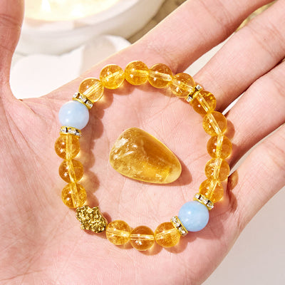 Olivenorma "Sunlit Cyan" Citrine Wealth Bracelet - image 3