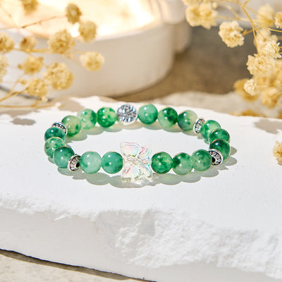 Olivenorma "Arborflora Papilio" Moss Agate Anxiety Relief Bracelet - Natural Stone - image 1