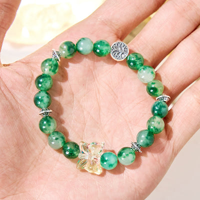 Olivenorma "Arborflora Papilio" Moss Agate Anxiety Relief Bracelet - image 4