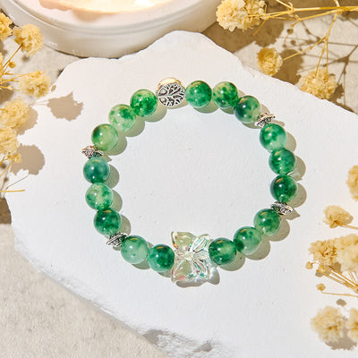 Olivenorma "Arborflora Papilio" Moss Agate Anxiety Relief Bracelet - image 5