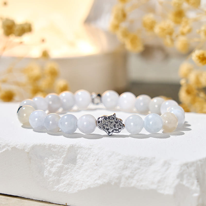 Olivenorma "Sky Whisper" White Chalcedony Calm Bracelet - image 5