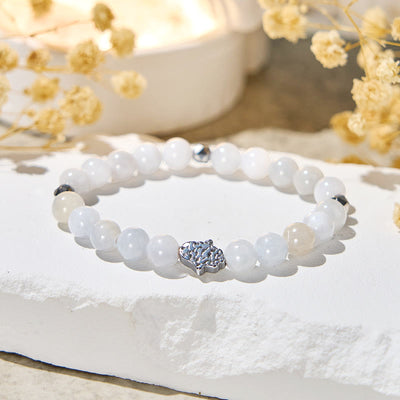 Olivenorma "Sky Whisper" White Chalcedony Calm Bracelet - Natural Stone - image 1