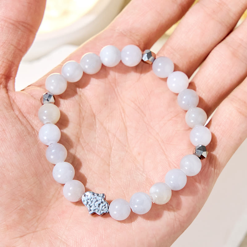 Olivenorma "Sky Whisper" White Chalcedony Calm Bracelet - image 3