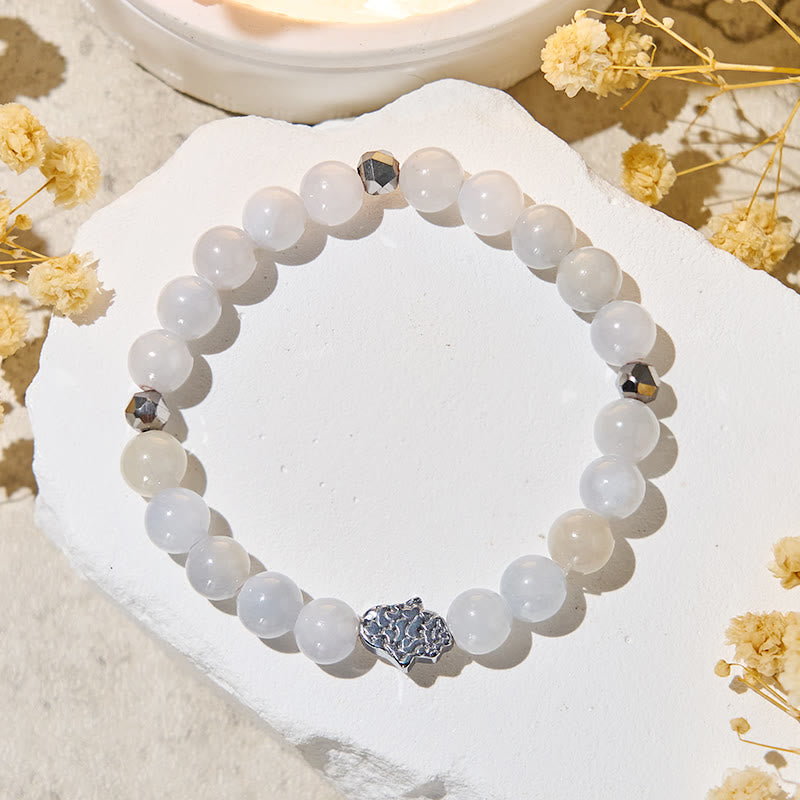 Olivenorma "Sky Whisper" White Chalcedony Calm Bracelet - image 4
