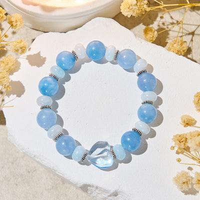 Olivenorma "Azure Breeze" Aquamarine Stress Relief Bracelet - image 4