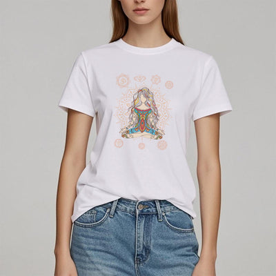 Olivenorma Meditating Goddess Cotton T-Shirt