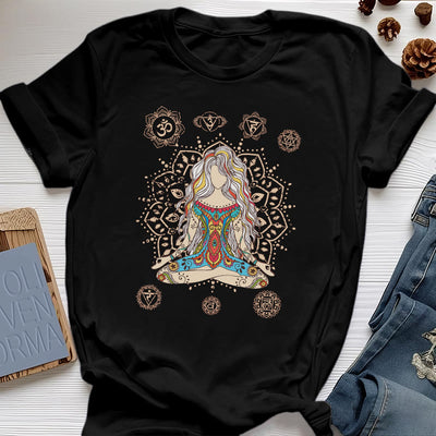 Olivenorma Meditating Goddess Cotton T-Shirt