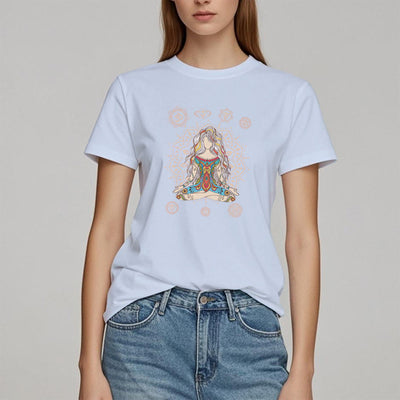 Olivenorma Meditating Goddess Cotton T-Shirt